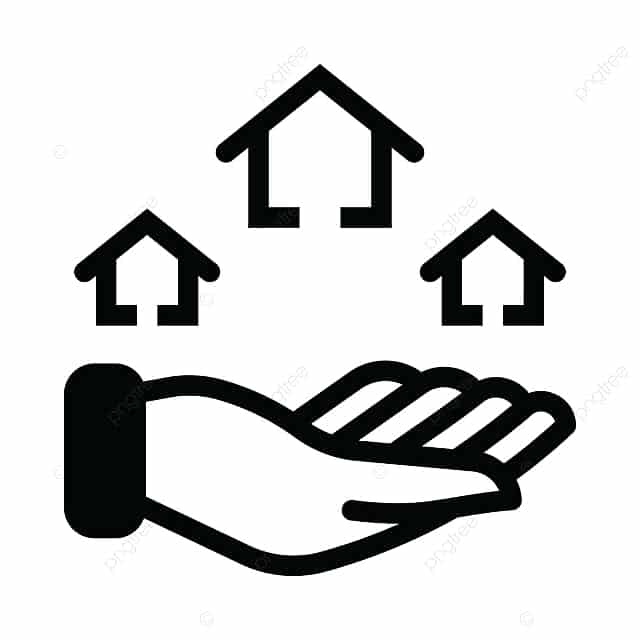 أيقونات استثمارية تمثل العقارات، العملات الأجنبية، والمال